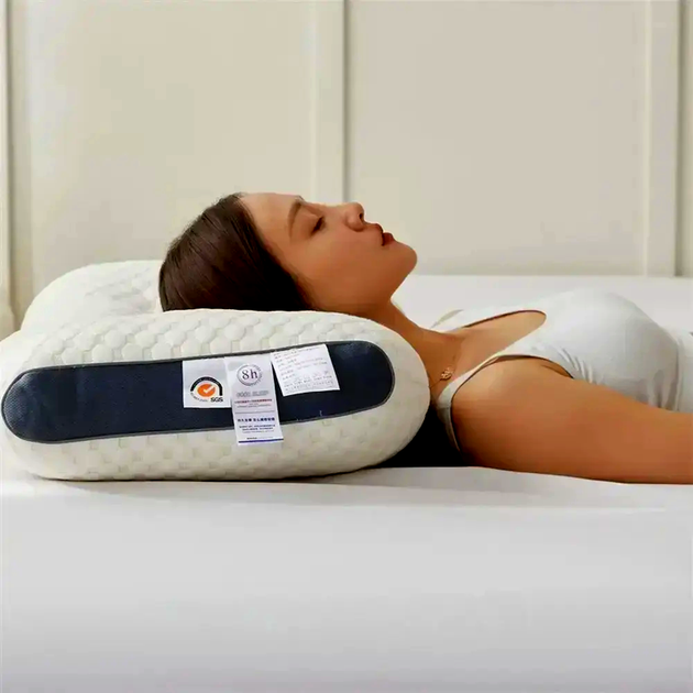 Подушка для сну ортопедична з ефектом пам'яті 74х48х12 см анатомічна подушка для шиї (744812) - фото 5 Подушка для сну ортопедична з ефектом пам'яті 74х48х12 см анатомічна подушка для шиї (744812) - фото 5