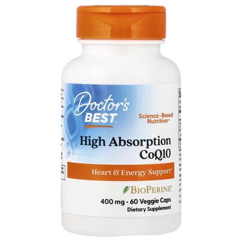 Коэнзим Q-10 Doctor's Best High Absorption CoQ10 with BioPerine 400 мг 60 Caps (DRB-00157)