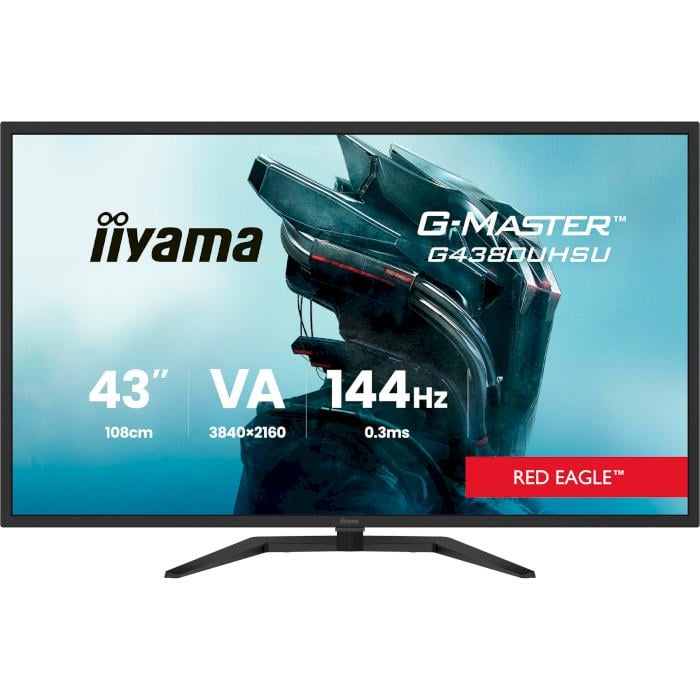Монитор игровой Iiyama G-Master G4380UHSU-B2 Red Eagle VA 3840x2160 144 Гц 550 кд/м2 42,5" Black (32202066)