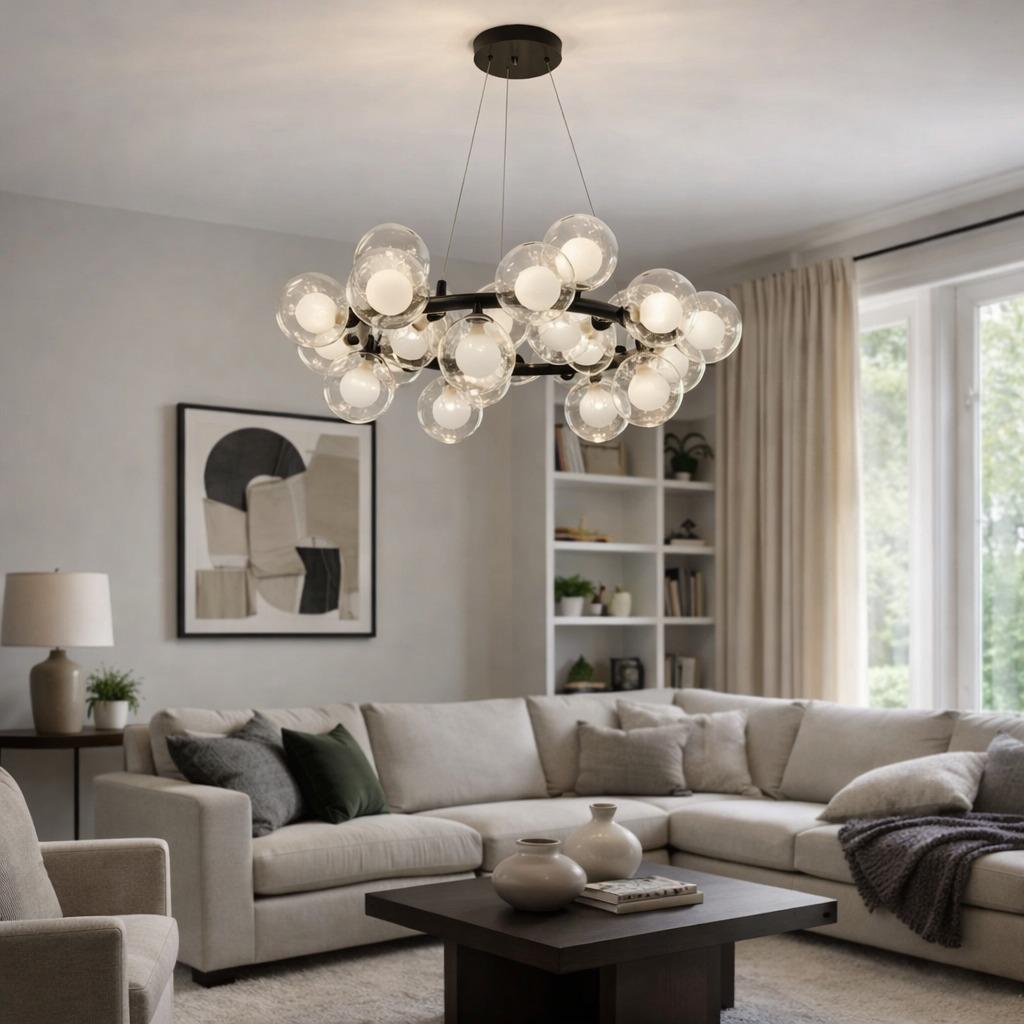 Люстра Balloon з скляними плафонами 25 ламп G9 (2021/BK)