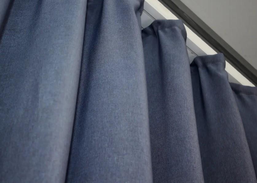 Штори з жаккарда 1,5х2,7 м 2 шт. Блакитний (1434ш) - фото 3