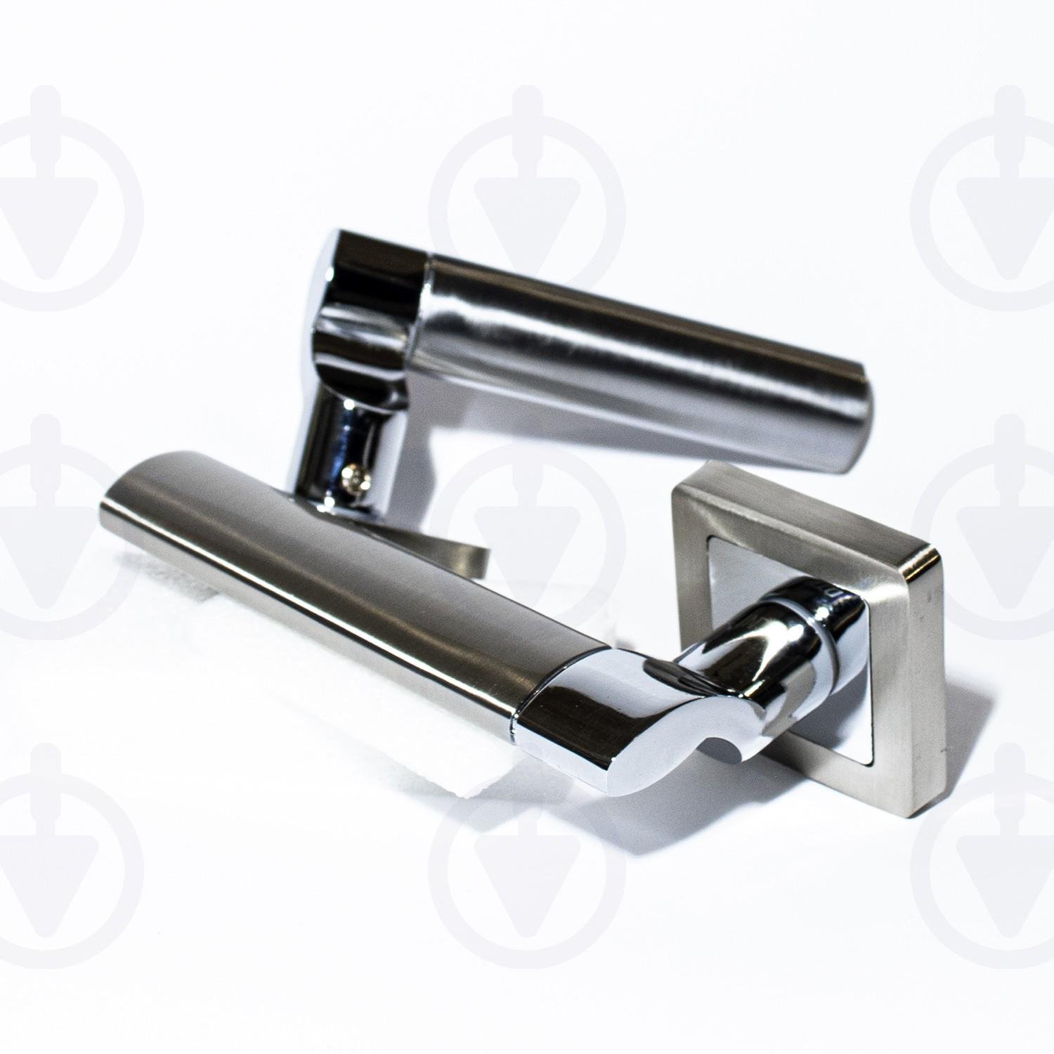 Ручка дверна Punto GALAXY QR SN/CP-3 матовий нікель/хром (37011) - фото 4 Ручка дверна Punto GALAXY QR SN/CP-3 матовий нікель/хром (37011) - фото 4