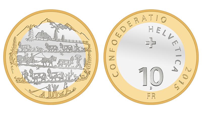 Коллекционная монета Швейцария 10 франков 2015 UNC (KM#154) Коллекционная монета Швейцария 10 франков 2015 UNC (KM#154)