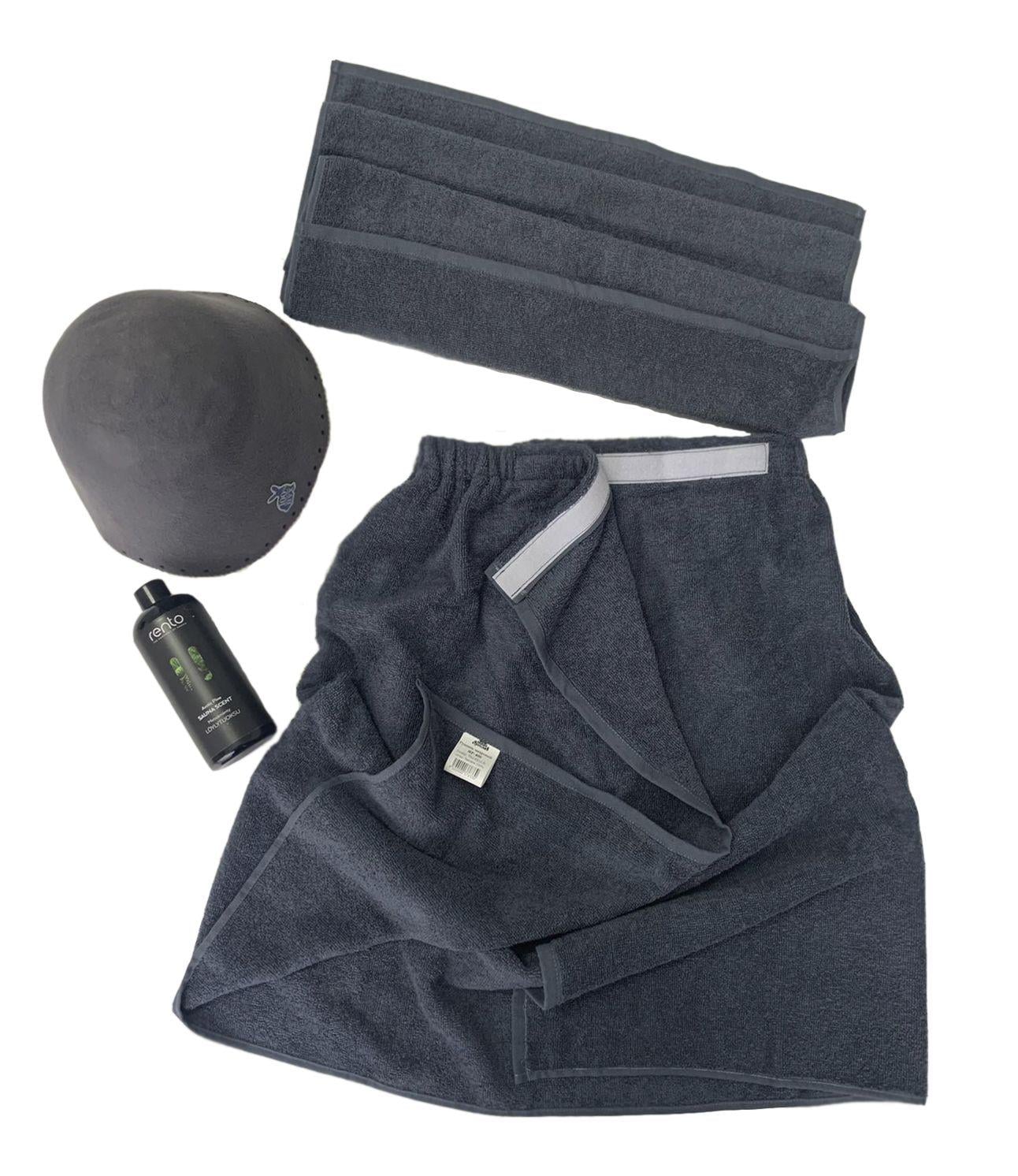 Набор для бани и сауны Husst Premium класса серый (10772702) Набор для бани и сауны Husst Premium класса серый (10772702)