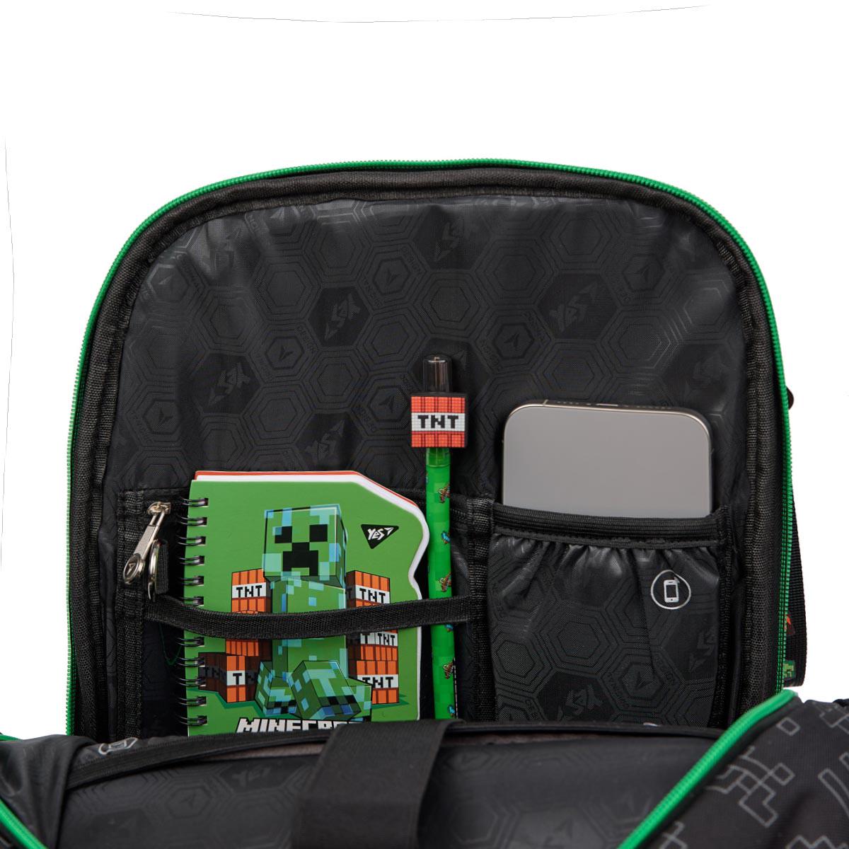 Школьный рюкзак полукаркасный YES Minecraft Time S-101 (559823) - фото 3 Школьный рюкзак полукаркасный YES Minecraft Time S-101 (559823) - фото 3