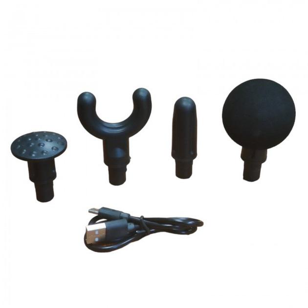 Масажер для тіла акумуляторний ручний Fascial Gun JY-760 4 насадки Grey (128678) - фото 2 Масажер для тіла акумуляторний ручний Fascial Gun JY-760 4 насадки Grey (128678) - фото 2