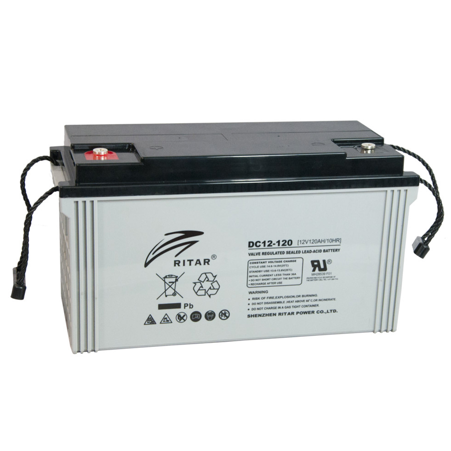 Акумулятор Ritar DC12-120 AGM 12V 120 Ah глибокий цикл для сонячної енергетики ДБЖ 300 циклів (8224)