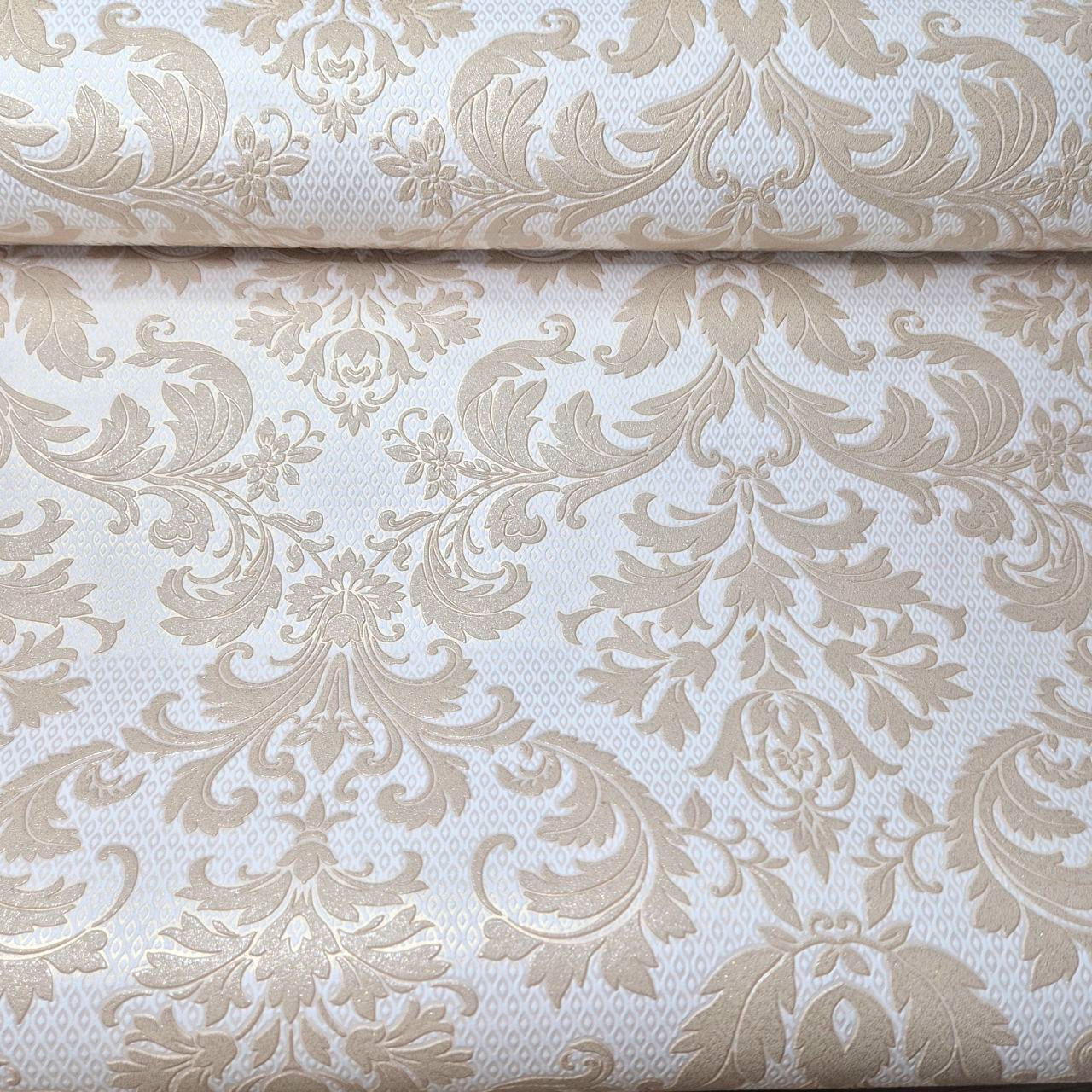 Обои виниловые Grandeco IL2004 в спальню/гостиную/коридор 10,05x1,06 м Песочный молочный Бежевый (2288981330)