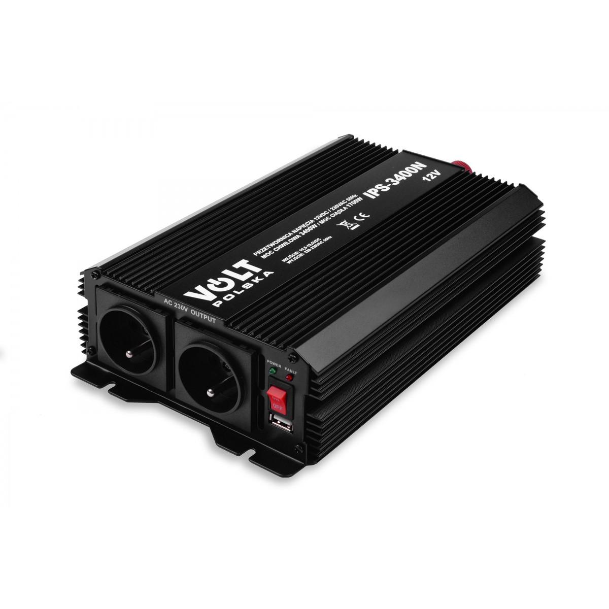 Инвертор напряжения Volt Polska IPS 3400 N 12/230V 1700/3400W (3IPSN34012)