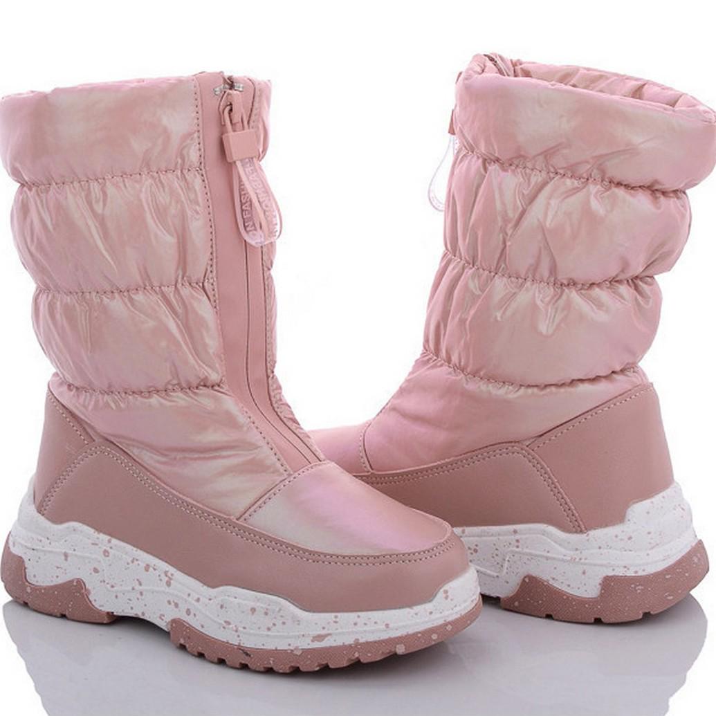 Дутики рефлекторные Kimbo M2111-2F с натуральной шерстью р. 28 Розовый