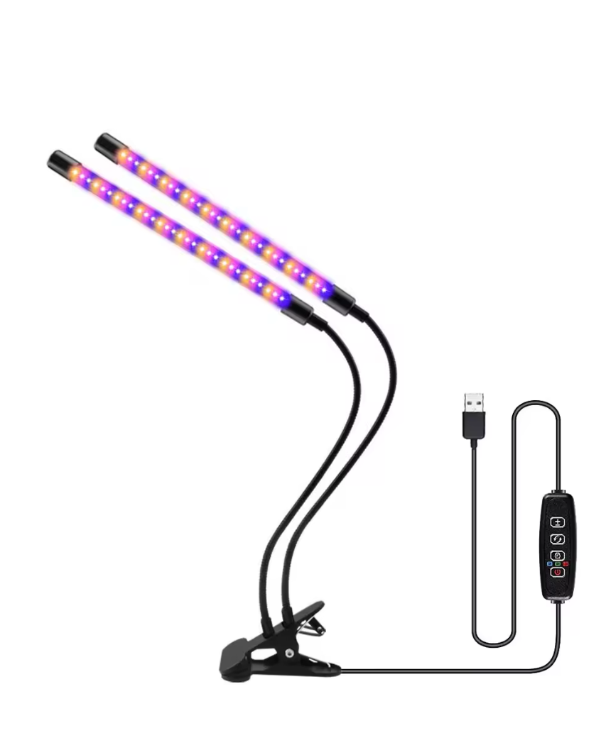 Фітолампа для розсади подвійна LED повного спектру для фотосинтезу Фіолетовий (33232687)