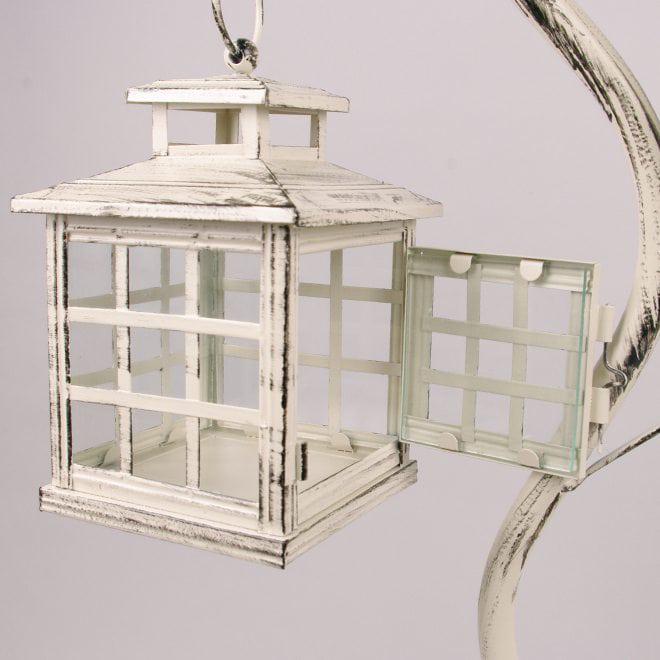 Подсвечник-фонарь Flora металлический 90 см Кремовый (39543) - фото 2 Подсвечник-фонарь Flora металлический 90 см Кремовый (39543) - фото 2