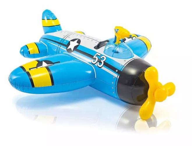 Плотик 57537 Літак з водним пістолетом Синій (12033)