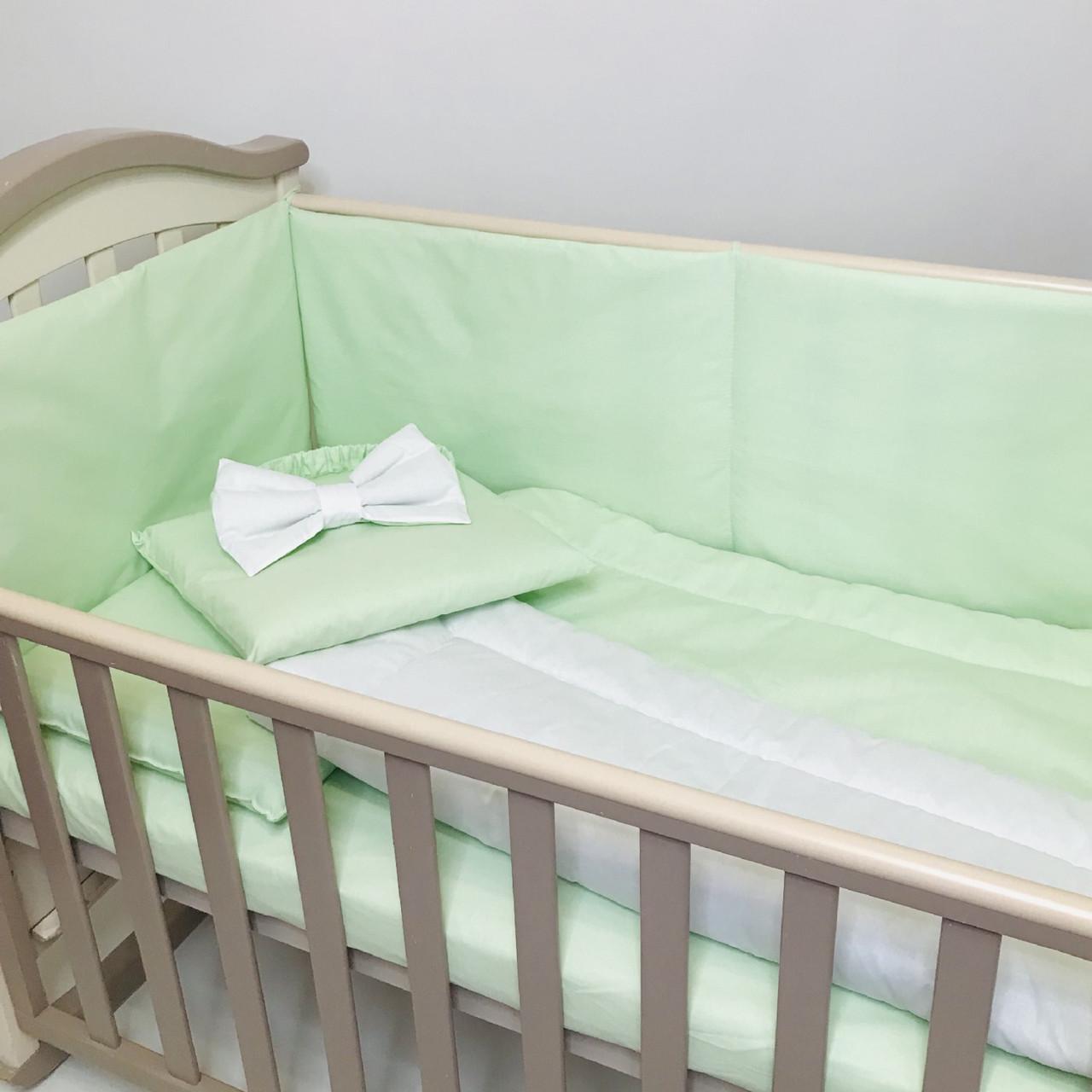 Бортики защита в детскую кровать Penetka бязь 120x40/60x40 см Салатовый (6500.120.40.96) - фото 8 Бортики защита в детскую кровать Penetka бязь 120x40/60x40 см Салатовый (6500.120.40.96) - фото 8