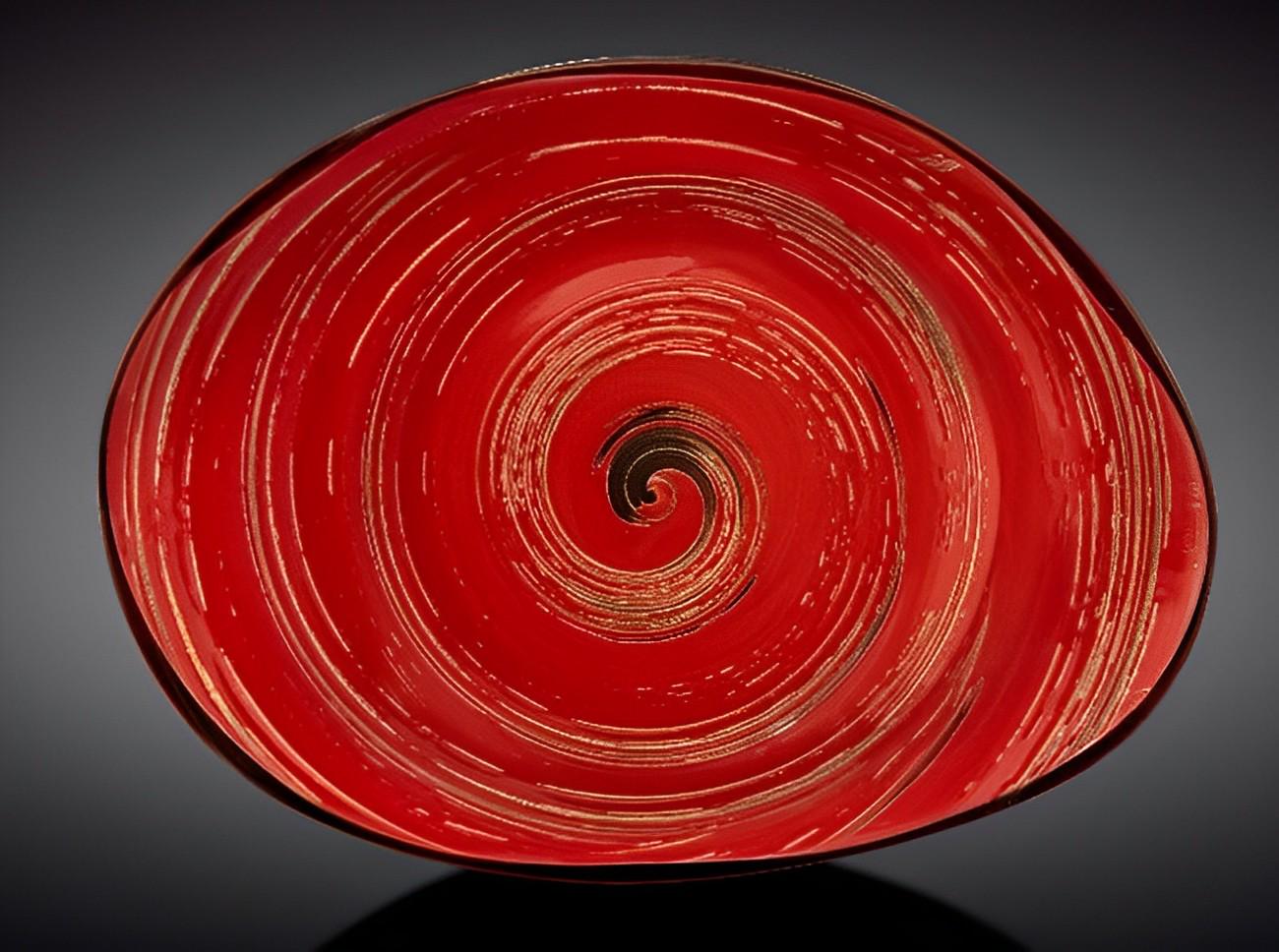 Блюдо камень Wilmax SPIRAL RED 33х24,5