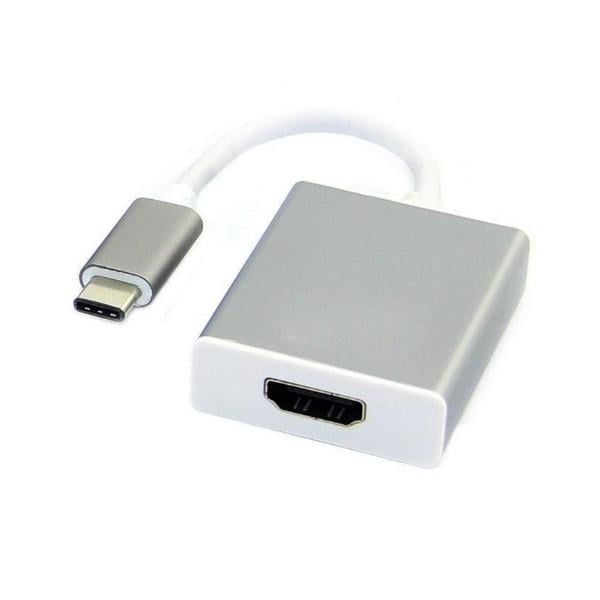 Переходник USB-C to HDMI Серебристый (S0634)