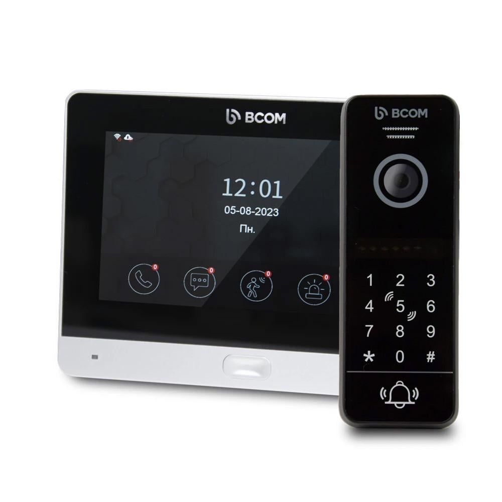 Комплект Wi-Fi видеодомофона BCOM BD-760FHD/T с BT-400HD-AC 7" с поддержкой Tuya Smart Silver/Black (3094087727)