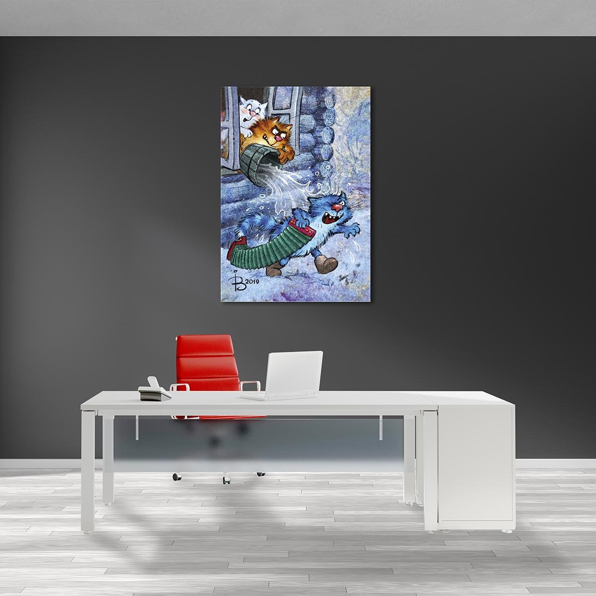 Модульная картина Доигрался 1 модуль 50x75 см (_rinaz_20192150)