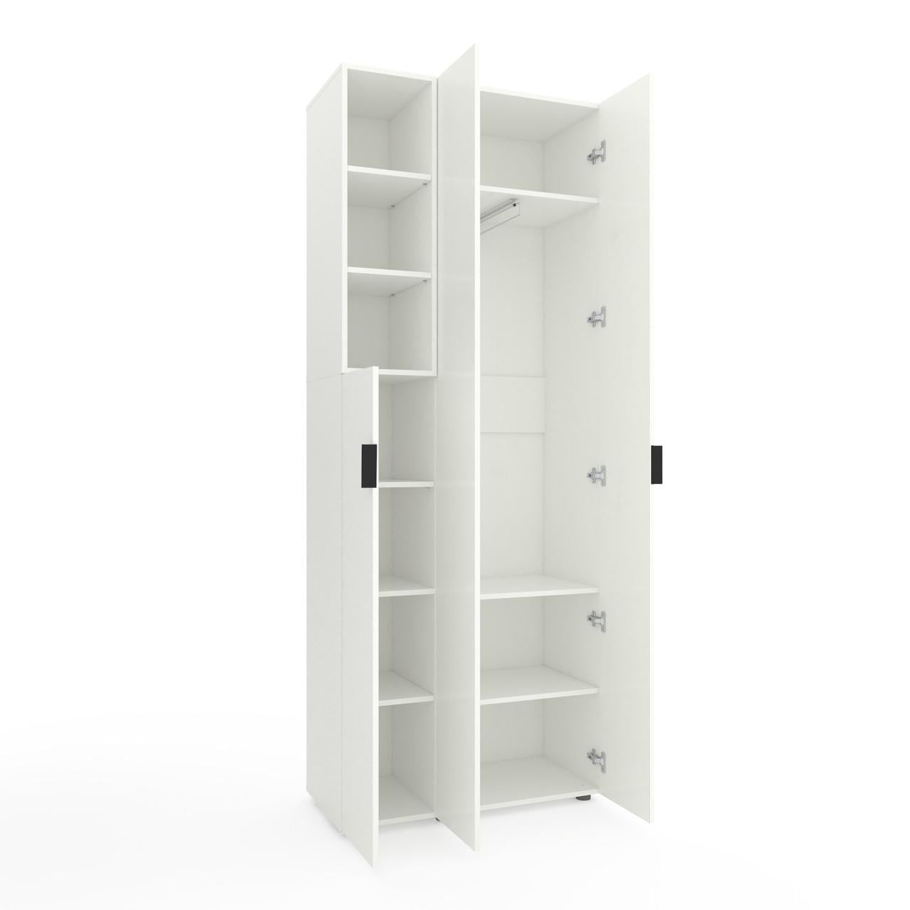 Шкаф Metkas Home A003L ЛДСП 900x420x2300 мм Белый Снег