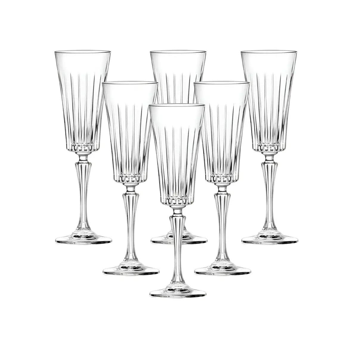 Набір келихів для шампанського з товстого скла 6 штук 150 мл Прозорий (22775490) Набір келихів для шампанського з товстого скла 6 штук 150 мл Прозорий (22775490)