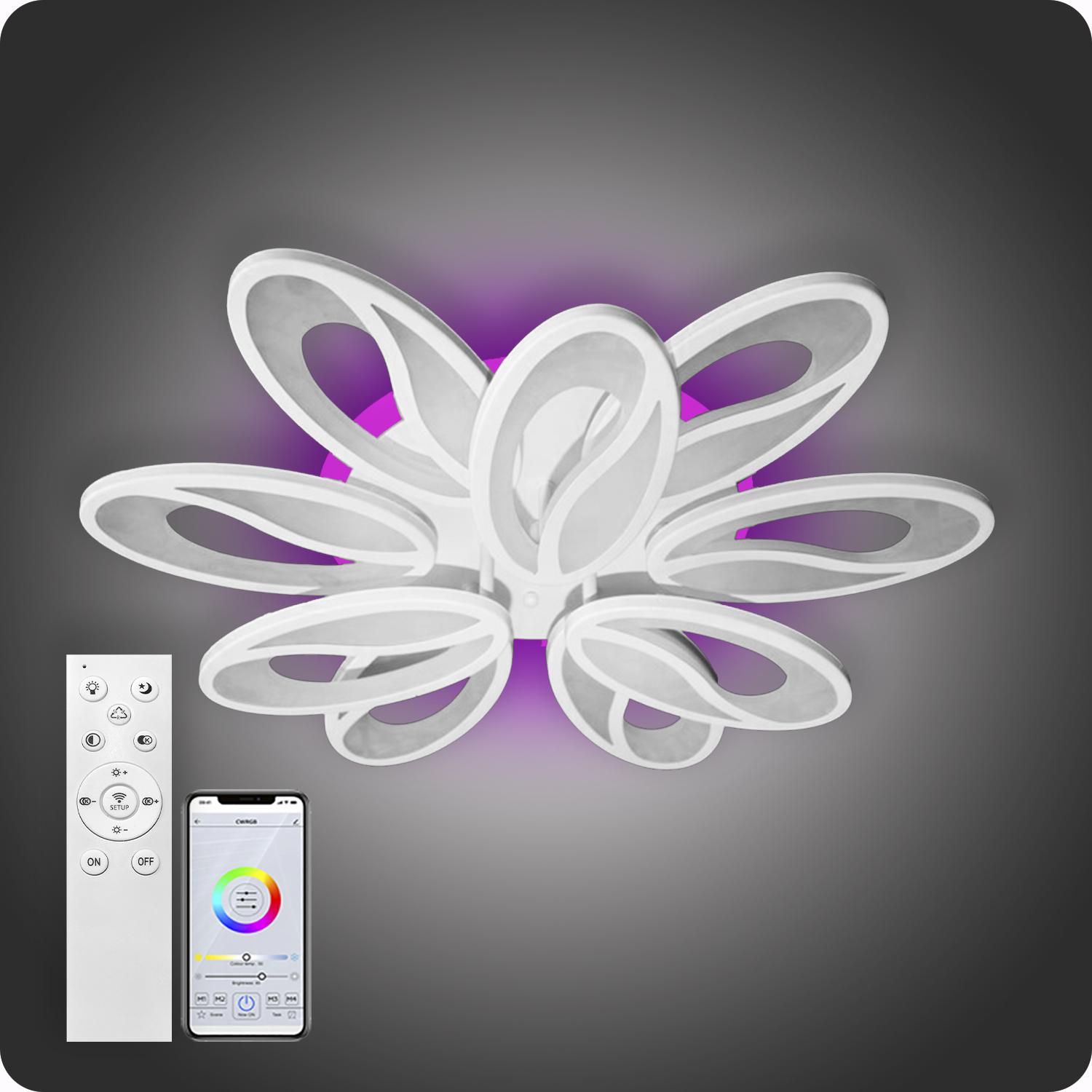 Люстра світлодіодна 517 Light 3color з пультом 180 Вт Білий (01309) - фото 2 Люстра світлодіодна 517 Light 3color з пультом 180 Вт Білий (01309) - фото 2