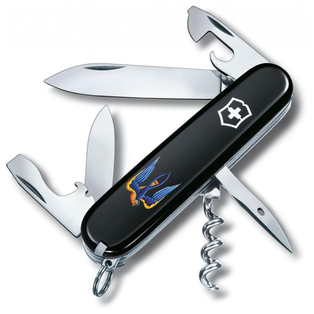 Нож складной Victorinox Spartan Ukraine трезуб-ласточка 91 мм Черный (m344496)