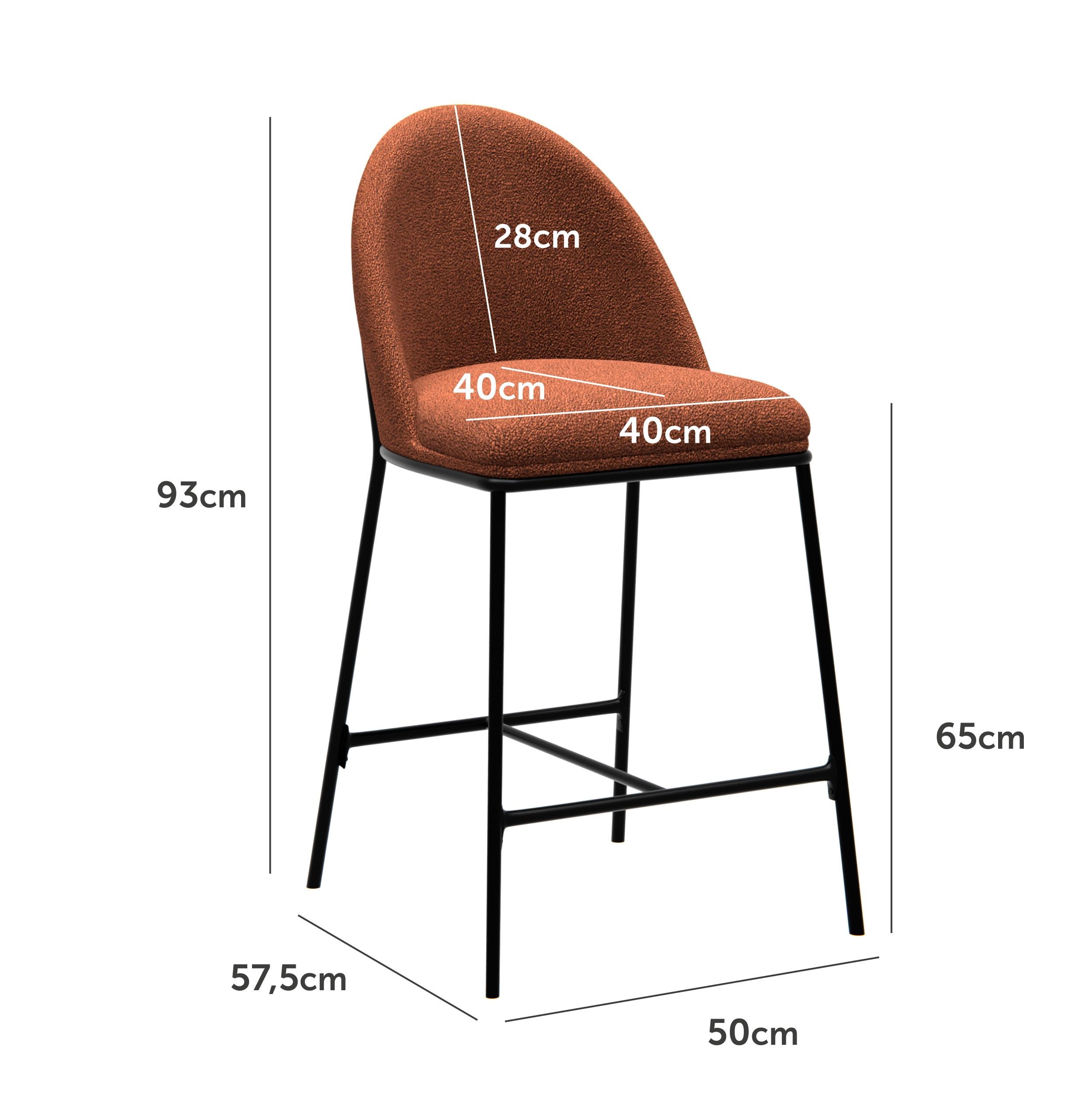 Полубарный стул Vetro Mebel В-150 Терракотовый/Черный (29850545) - фото 6 Полубарный стул Vetro Mebel В-150 Терракотовый/Черный (29850545) - фото 6