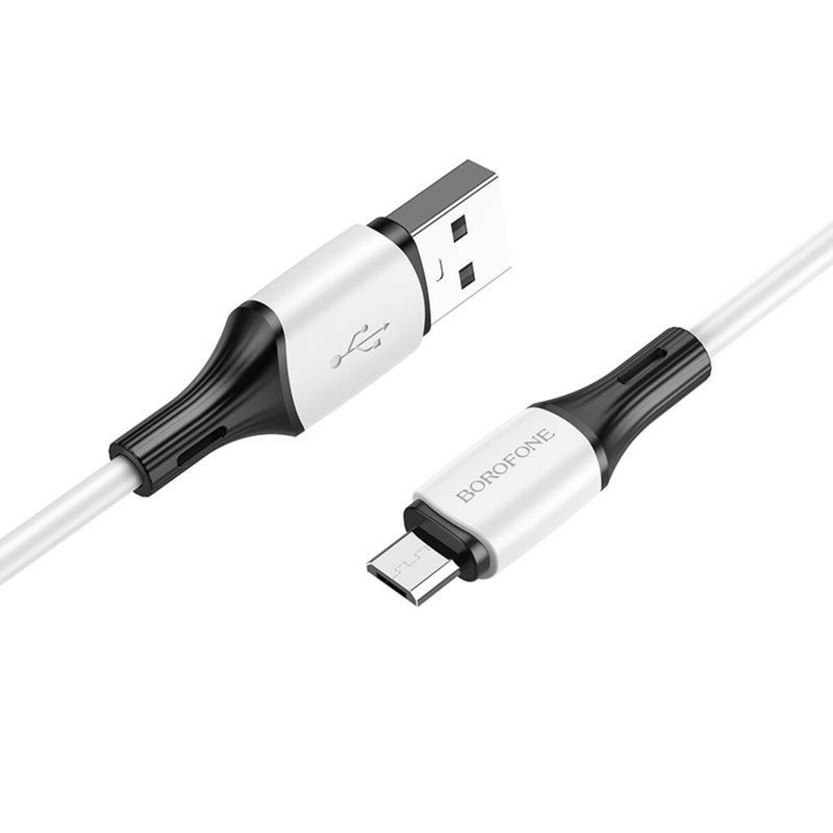 Кабель Borofone BX79 USB-Micro-USB 2.4A 1 м White