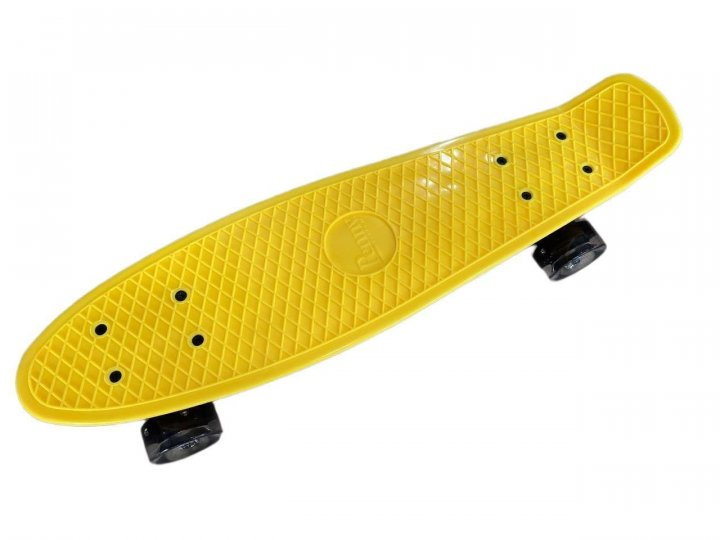Пенніборд круїзер Penny Board Yellow 56х15 см з колесами що світяться. (1632123536) - фото 1 Пенніборд круїзер Penny Board Yellow 56х15 см з колесами що світяться. (1632123536) - фото 1