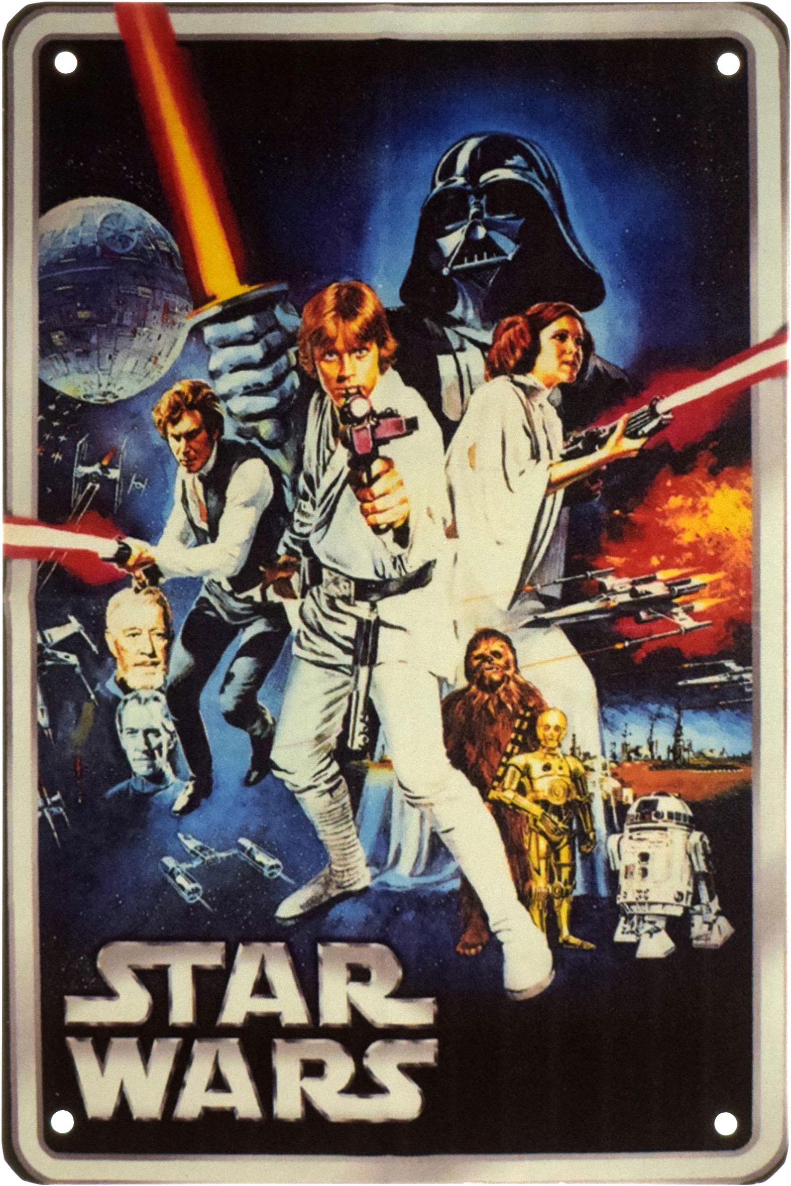 Табличка металлическая Звездные Войны: Новая Надежда / Star Wars A Hope One Sheet 20x30 см