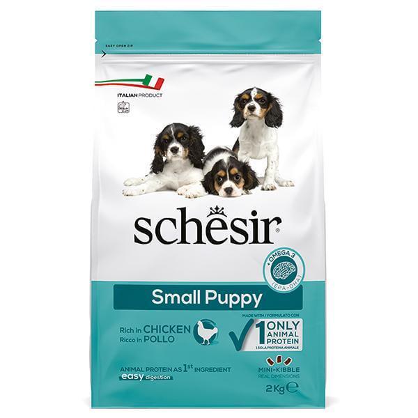 Корм сухой для щенков Schesir Dry Dog Small Puppy монопротеиновый мини и малых пород с курицей 2 кг (ШСЩМК2)