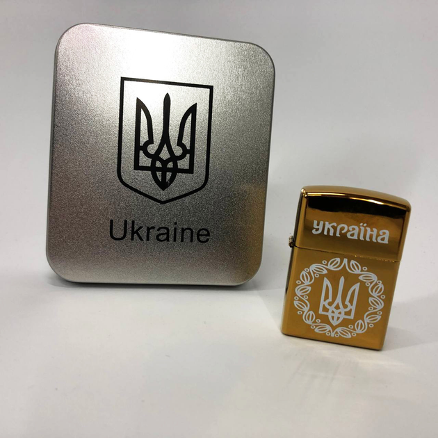 Запальничка дугова Україна HL-447 електроімпульсна USB Золотий