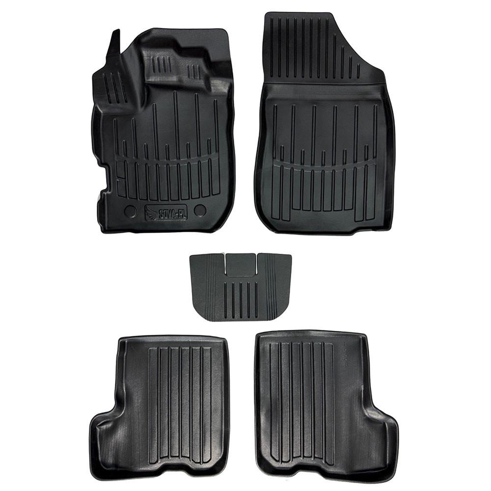Килимки в салон SOVA-PL для Renault Sandero II 2012-2020 гумові 5 шт. Чорний (28800532)