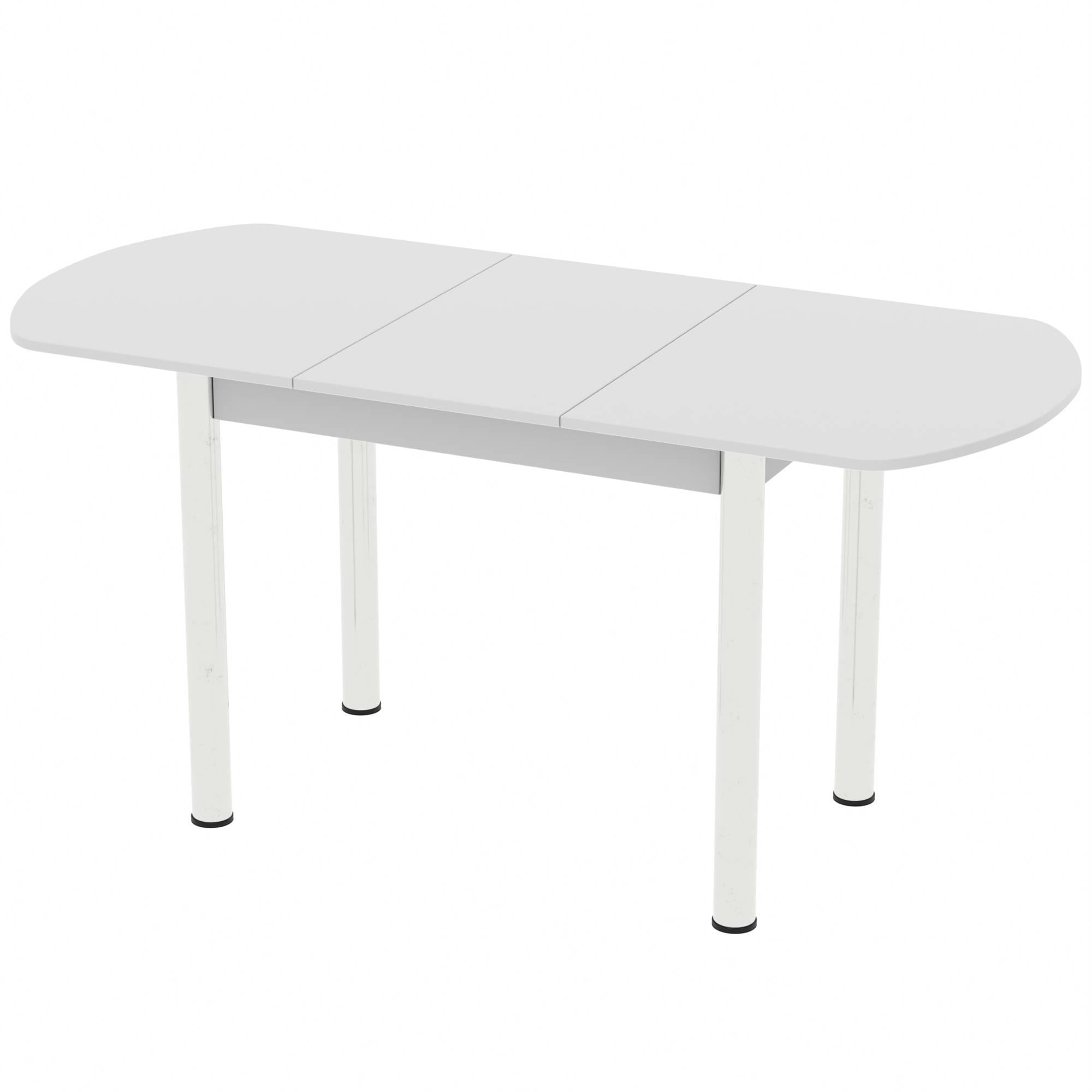 Стіл обідній розсувний Неман БРУНО Білий/Хром (443103)