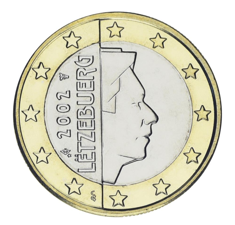 Коллекционная монета Люксембург 1 евро 2002 Биметалл UNC (М23832)