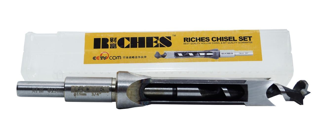 Сверло Ваттса для квадратных отверстий Riches Chisel деревообрабатывающее стальное 19 мм (1458859190)