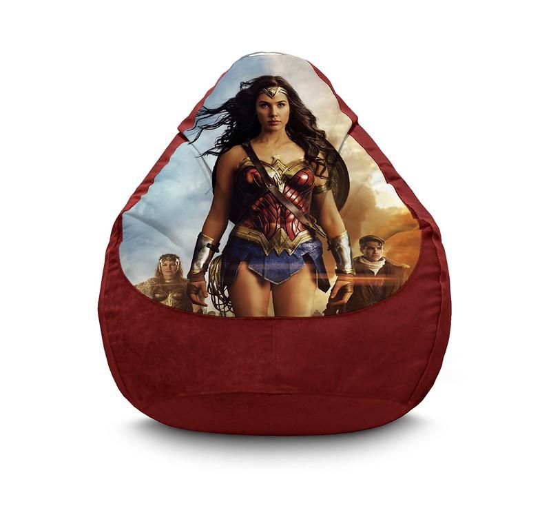 Крісло мішок iPuff Wonder Woman Armor Флок XXL 90х125 см Коричневий Крісло мішок iPuff Wonder Woman Armor Флок XXL 90х125 см Коричневий