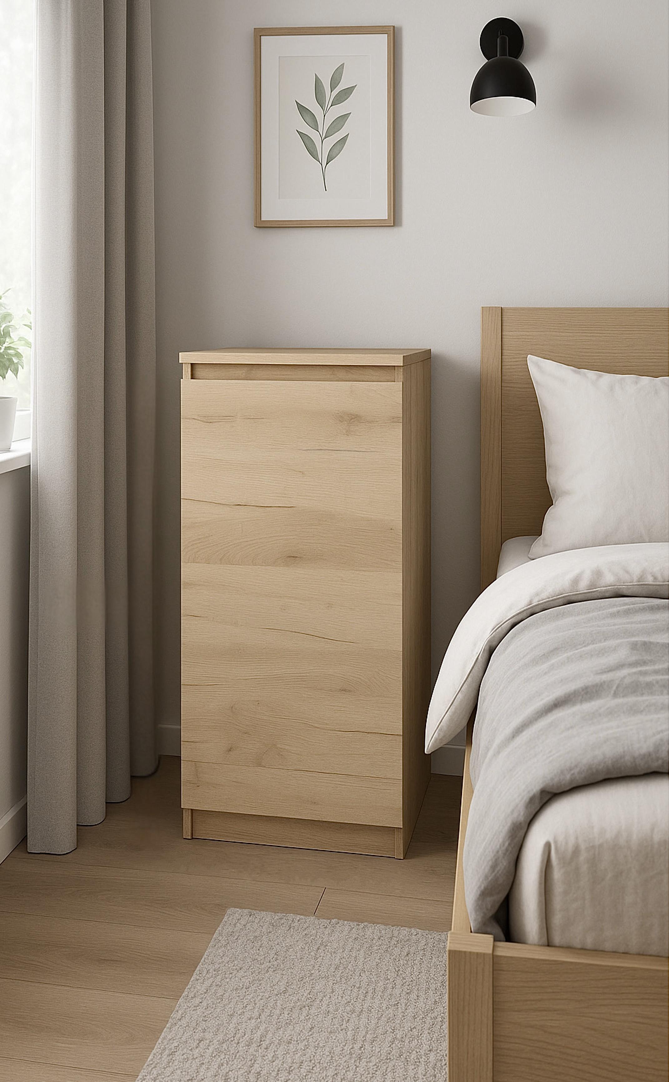 Тумба приліжкова MEBEX 40х40х100 см Дуб Крафт (VS4D400DC) - фото 1 Тумба приліжкова MEBEX 40х40х100 см Дуб Крафт (VS4D400DC) - фото 1