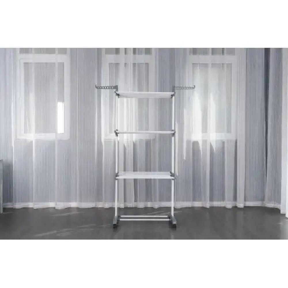 Сушилка для одежды многоярусная Bonro B07 раскладная на колесиках Серый (124-76-42400230) - фото 8 Сушилка для одежды многоярусная Bonro B07 раскладная на колесиках Серый (124-76-42400230) - фото 8