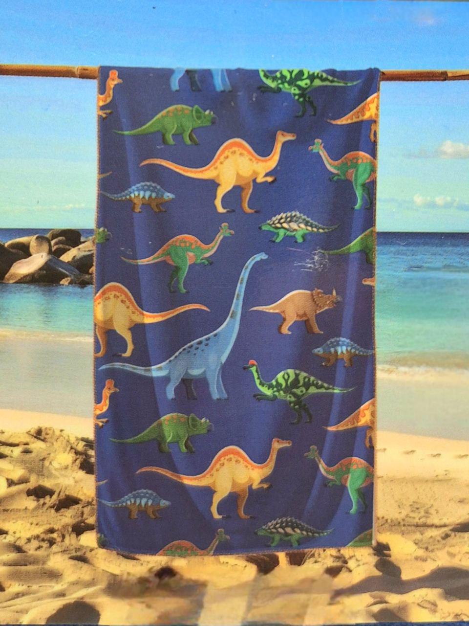 Полотенце пляжное Динозавры микрофибра 75х150 см (2132) Полотенце пляжное Динозавры микрофибра 75х150 см (2132)
