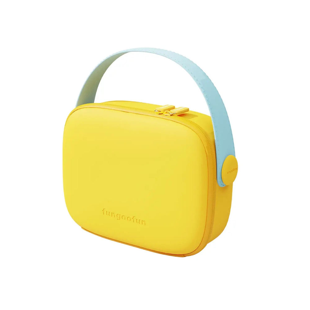 Косметичка силиконовая Fungoofun для аксессуаров с ручкой на молнии для путешествий Желтый