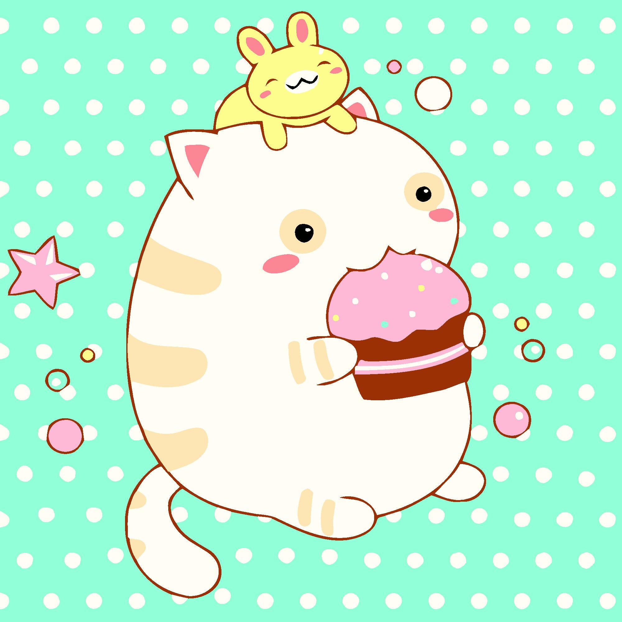 Картина по номерам Strateg Кот с кроликом 20x20 см (Str-HH7134)