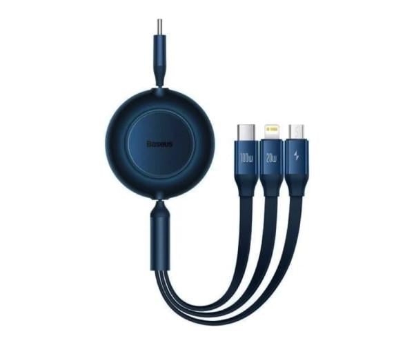 Кабель Data BASEUS Bright Mirror USB 2 Type-C to Lightning Type-C MicroUSB 100W 1,1 м Blue