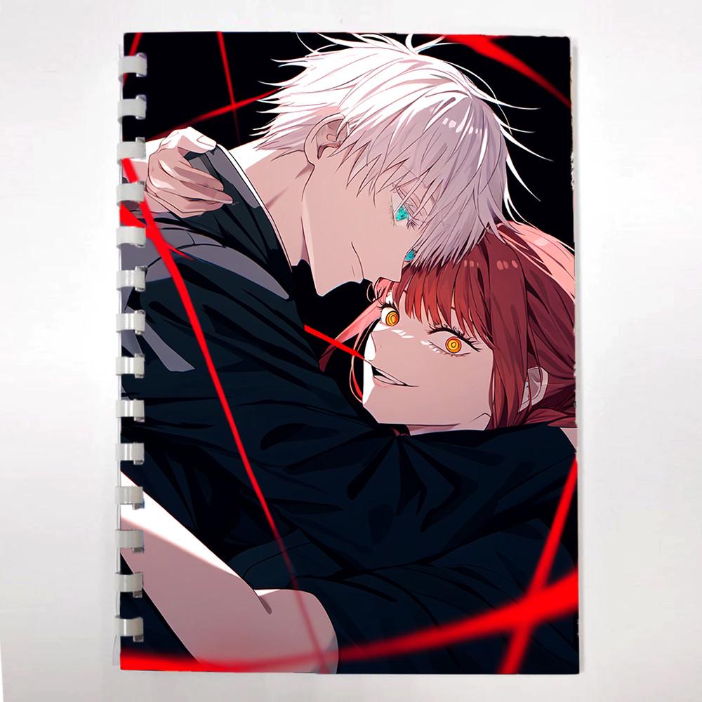 Блокнот Скетчбук аниме Сатору Годжо Макима Кроссовер (sk0198)