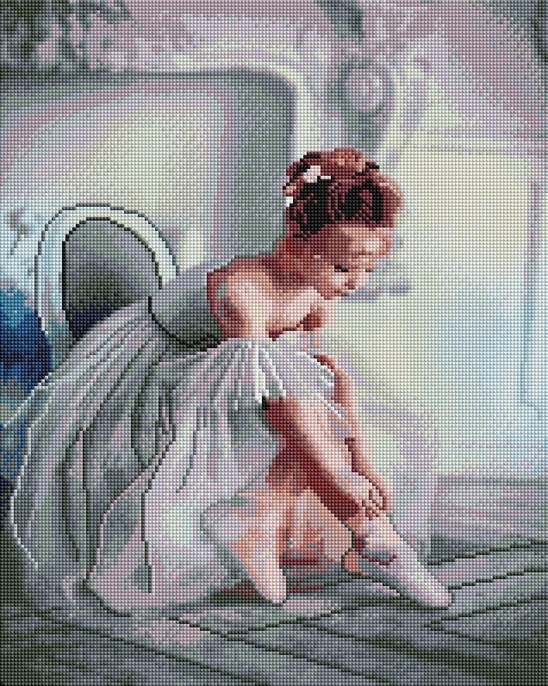 Алмазная мозаика Origami Маленькая балерина 40x50 см