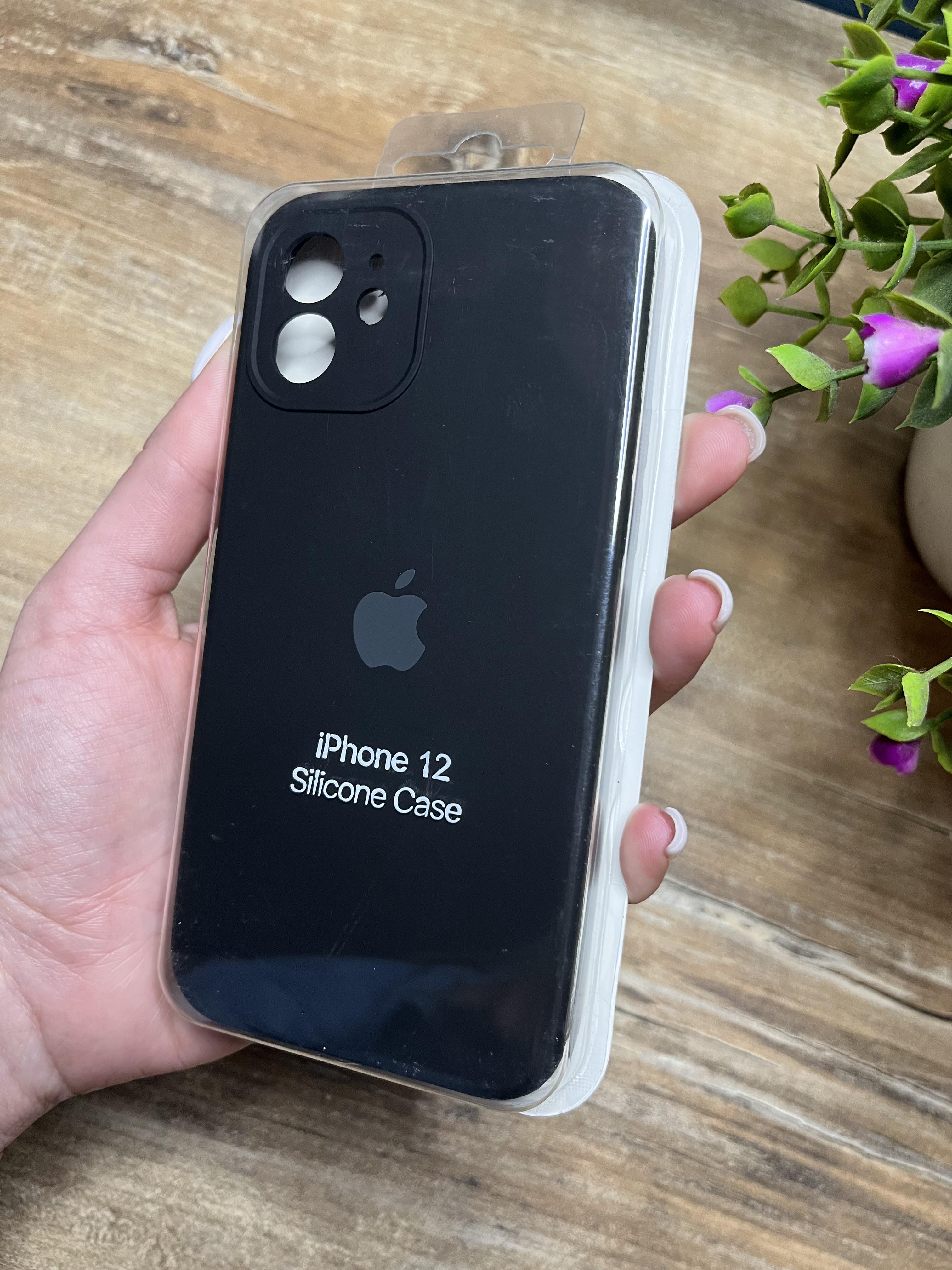 Чехол накладка на iPhone (Айфон) 12 квадратные борта silicone case full camera Apple Чехол накладка на iPhone (Айфон) 12 квадратные борта silicone case full camera Apple