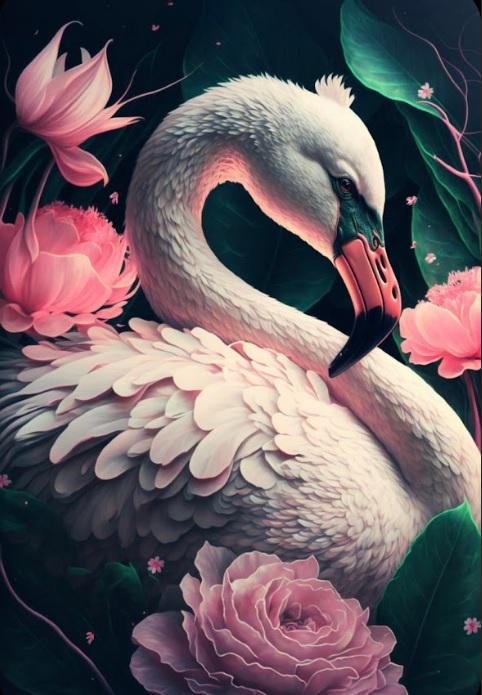 Набір для творчості алмазна картина Strateg Фламінго у квітах HEG88157 30x40 см (MTT-191783) Набір для творчості алмазна картина Strateg Фламінго у квітах HEG88157 30x40 см (MTT-191783)