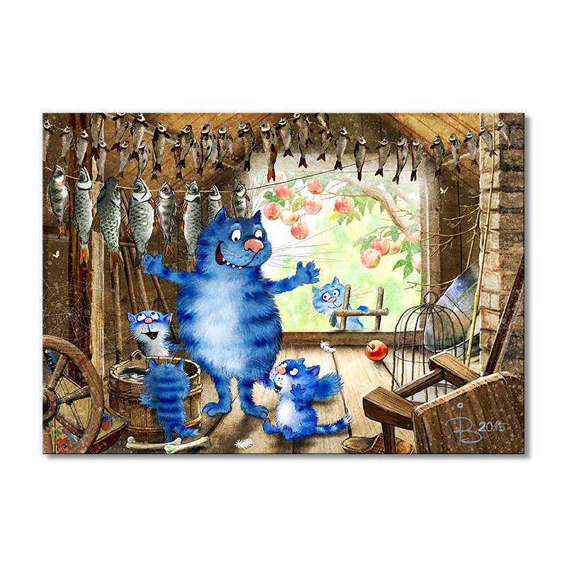 Модульная картина Рассказы об улове рыбы 1 модуль 30х45 см