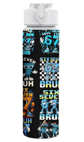 Детская бутылка для воды с трубочкой Six Seven Steal a Brainrot 750 мл (35110119)