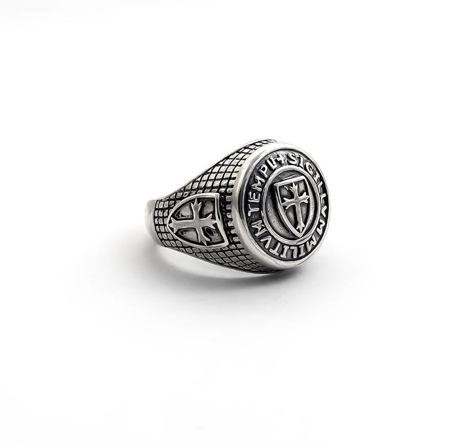 Кольцо тамплиеров Maxi Silver 8578 SE р. 19,5 (8857883)